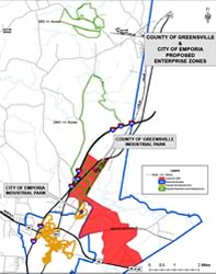 Joint Enterprise Zone Map - Greensville County and City of Emporia